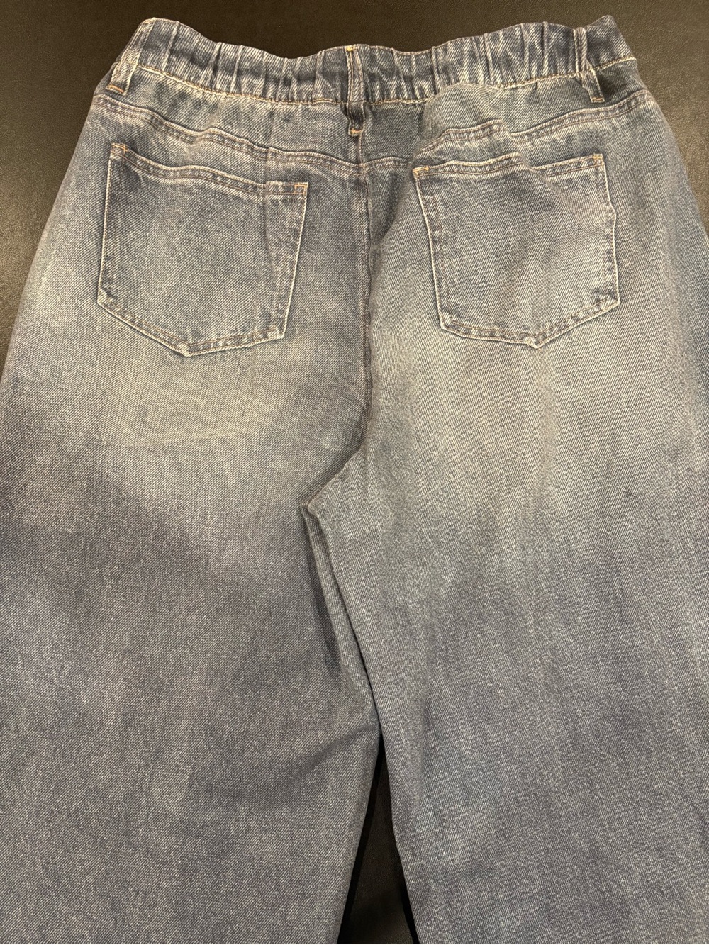 HALARA mid-rise denim print French Terry casual sweatpants Jean size Medium - Picture 3 of 10